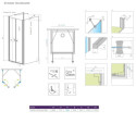 Drzwi Prysznicowe Eos DWD+2S 80 13799400-01 Radaway Drzwi Prysznicowe Eos DWD+2S 80 13799400-01 Radaway