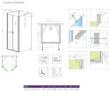 Drzwi Prysznicowe Eos DWD+2S 110 13799403-01 Radaway Drzwi Prysznicowe Eos DWD+2S 110 13799403-01 Radaway