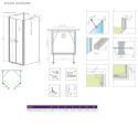 Drzwi Prysznicowe Eos DWD+2S 120 13799404-01 Radaway Drzwi Prysznicowe Eos DWD+2S 120 13799404-01 Radaway