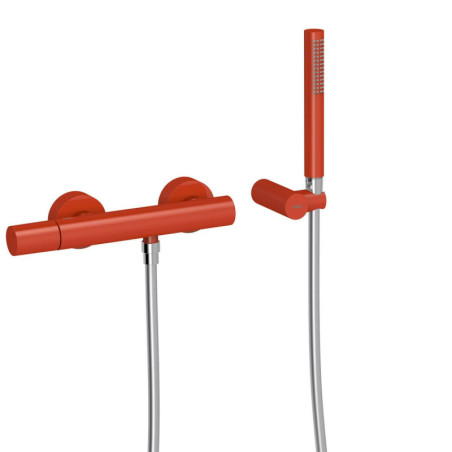 Bateria Wannowo-Prysznicowa Ścienna Study Czerwień 26116701TRO Tres