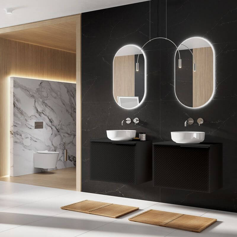 Szafka Pod Umywalkę Glam 70 cm Czarny Mat 168386 Elita Szafka Pod Umywalkę Glam 70 cm Czarny Mat 168386 Elita