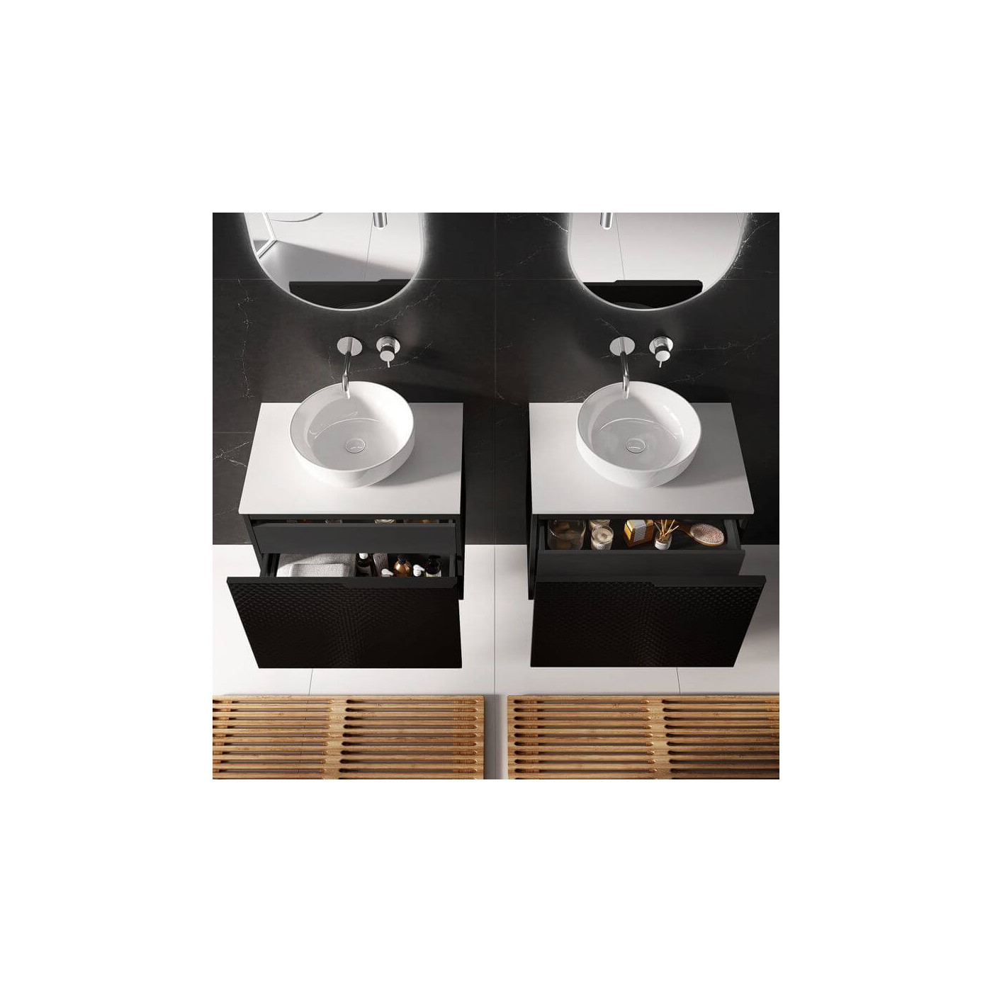 Szafka Pod Umywalkę Glam 70 cm Czarny Mat 168386 Elita Szafka Pod Umywalkę Glam 70 cm Czarny Mat 168386 Elita