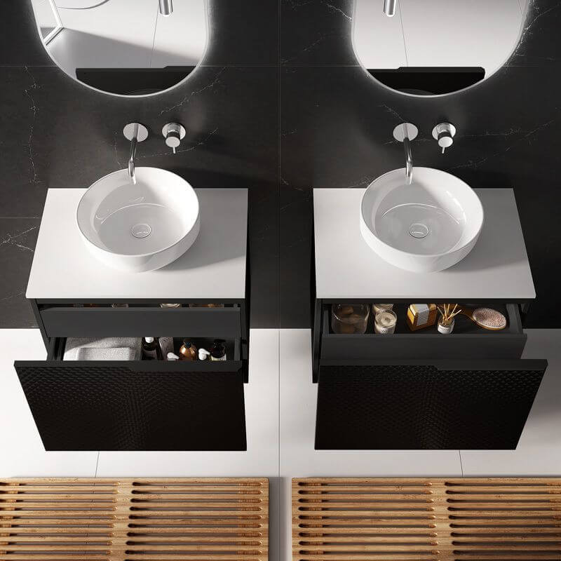 Szafka Pod Umywalkę Glam 70 cm Czarny Mat 168386 Elita Szafka Pod Umywalkę Glam 70 cm Czarny Mat 168386 Elita