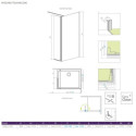 Kabina Walk-In 80 Prawa Eos 13799500-01R Radaway Kabina Walk-In 80 Prawa Eos 13799500-01R Radaway