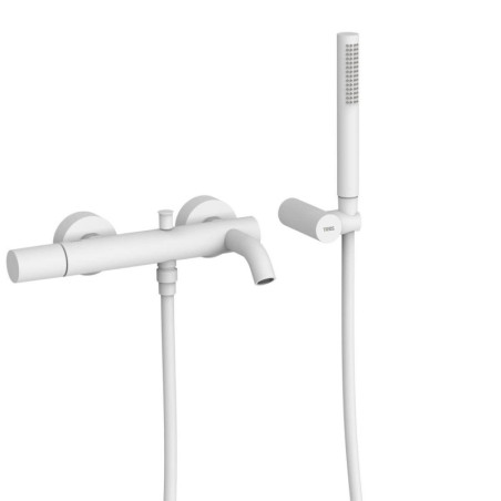 Bateria Wannowo-Prysznicowa Ścienna Study Biel Matowa 26117001BM Tres