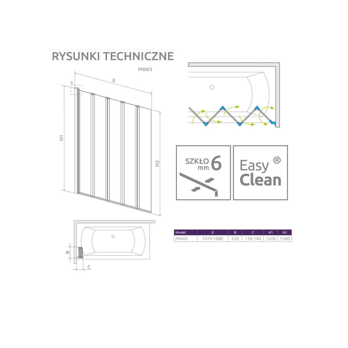 Parawan PNW5 107 Eos 1205501-101 Radaway Parawan PNW5 107 Eos 1205501-101 Radaway