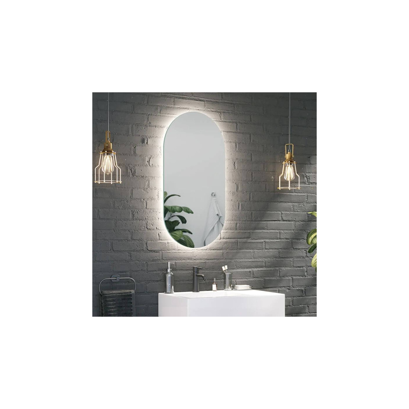 Lustro Simple LED Koria 50x80 Ruke Lustro Simple LED Koria 50x80 Ruke