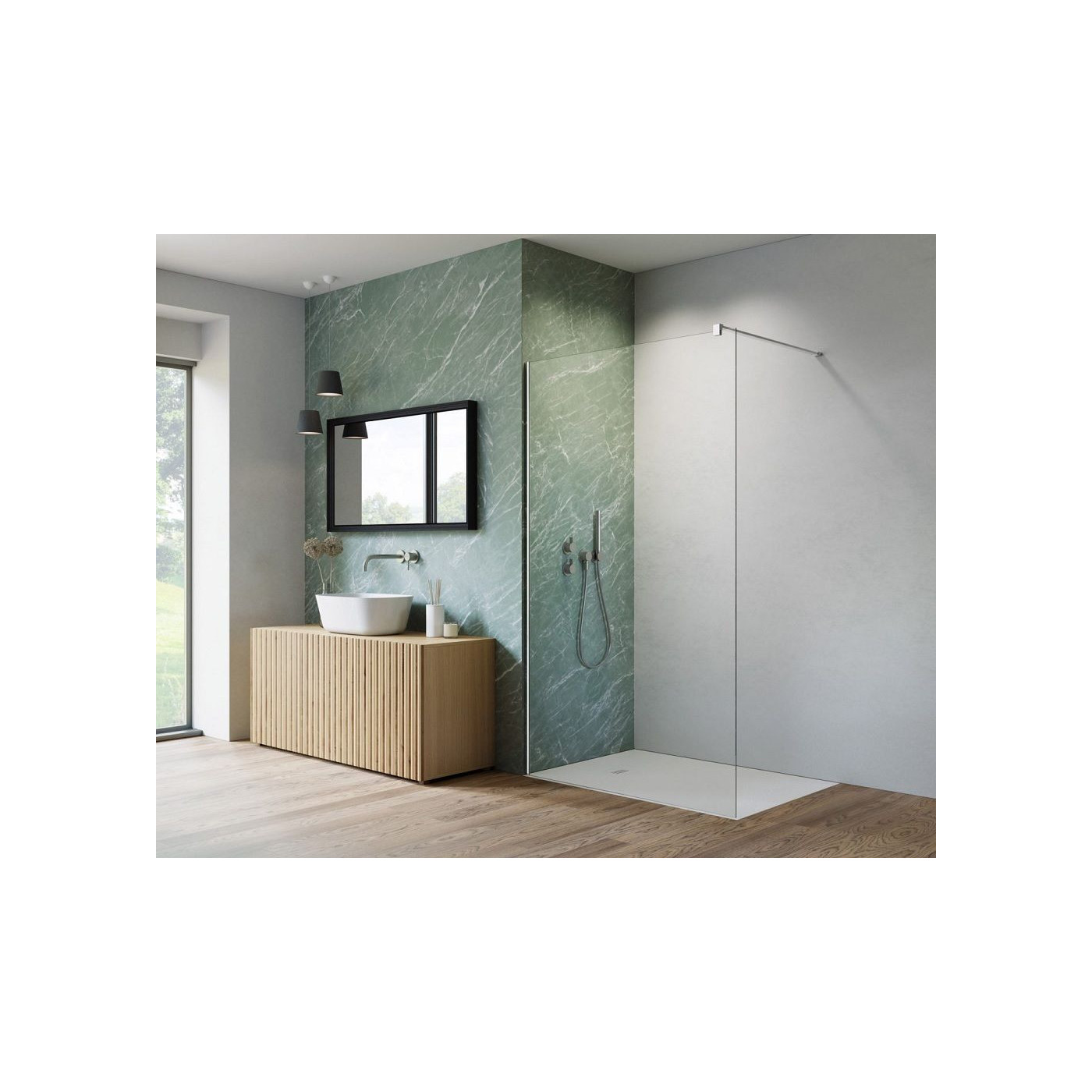 Kabina Nes Walk-In II 80 10013080-01-01 Radaway Kabina Nes Walk-In II 80 10013080-01-01 Radaway