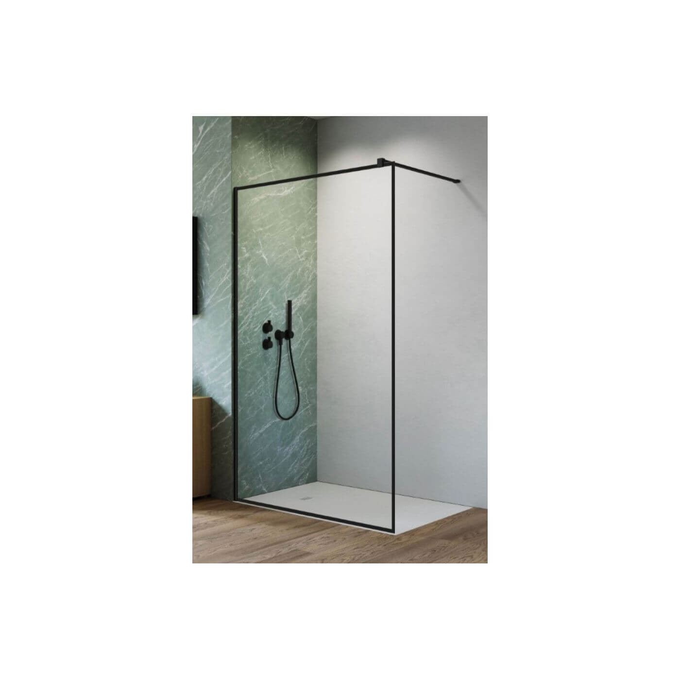 Kabina Nes Walk-In II 100 Czarna Frame 10013100-54-56 Radaway Kabina Nes Walk-In II 100 Czarna Frame 10013100-54-56 Radaway