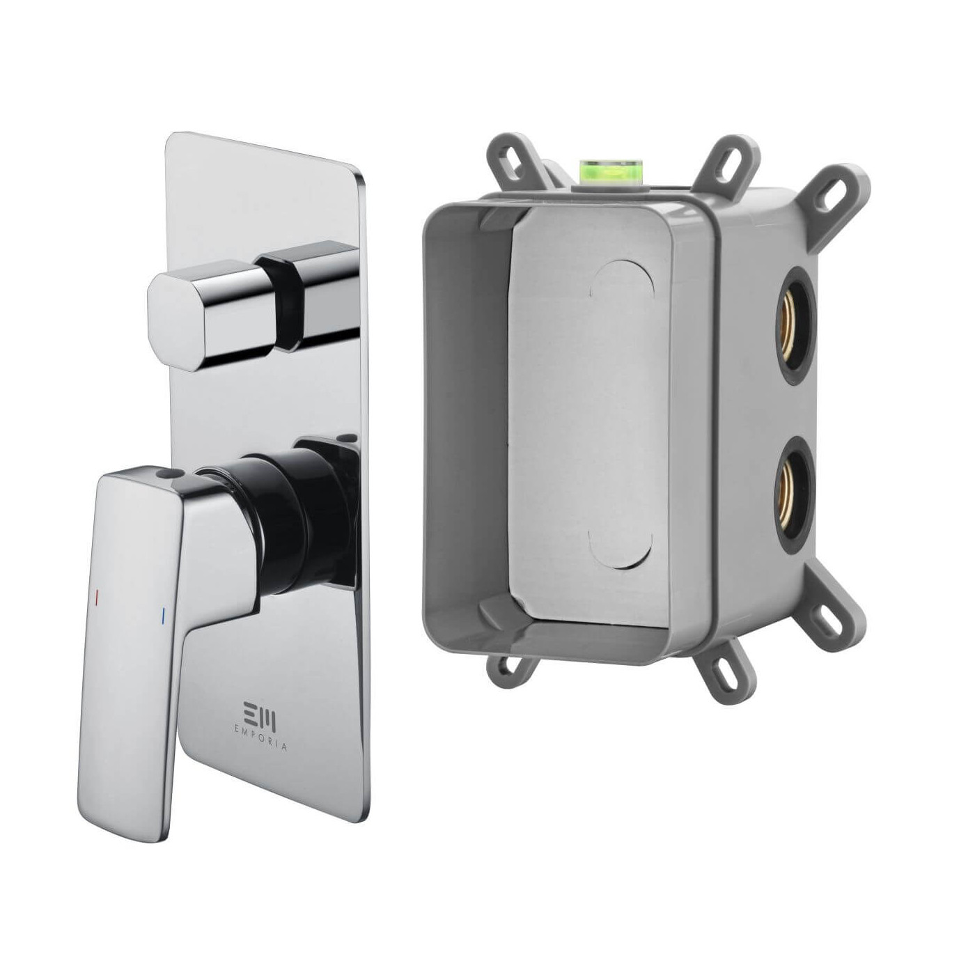 Bateria Prysznicowo-Wannowa Podtynkowa Teo Z Boxem 2-Wyjściowym Chrom 02042CHR Emporia Bateria Prysznicowo-Wannowa Podtynkowa Teo Z Boxem 2-Wyjściowym Chrom 02042CHR Emporia