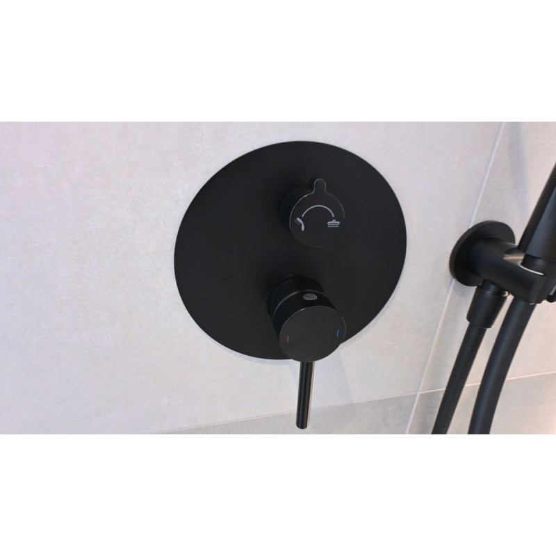 Bateria Prysznicowo-Wannowa Podtynkowa Fly Z Boxem 2-Wyjściowym Czarny Mat 03042BM Emporia Bateria Prysznicowo-Wannowa Podtynkowa Fly Z Boxem 2-Wyjściowym Czarny Mat 03042BM Emporia