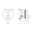 Bateria Prysznicowo-Wannowa Podtynkowa Fly Z Boxem 2-Wyjściowym Czarny Mat 03042BM Emporia Bateria Prysznicowo-Wannowa Podtynkowa Fly Z Boxem 2-Wyjściowym Czarny Mat 03042BM Emporia
