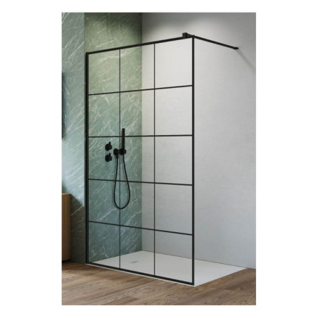 Kabina Nes Walk-In II 120 Czarna Factory 10013120-54-55 Radaway