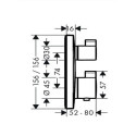 Bateria Termostatyczna Ecostat Square Element Zewnętrzny 15712000 Hansgrohe Bateria Termostatyczna Ecostat Square Element Zewnętrzny 15712000 Hansgrohe