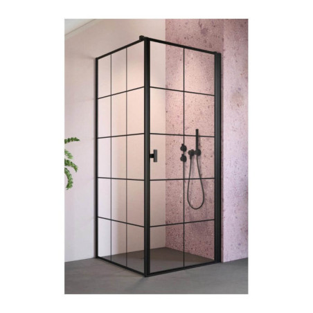 Ścianka Prysznicowa Nes 8 KDJ I Czarna S1 90 Factory 10089090-54-55 Radaway