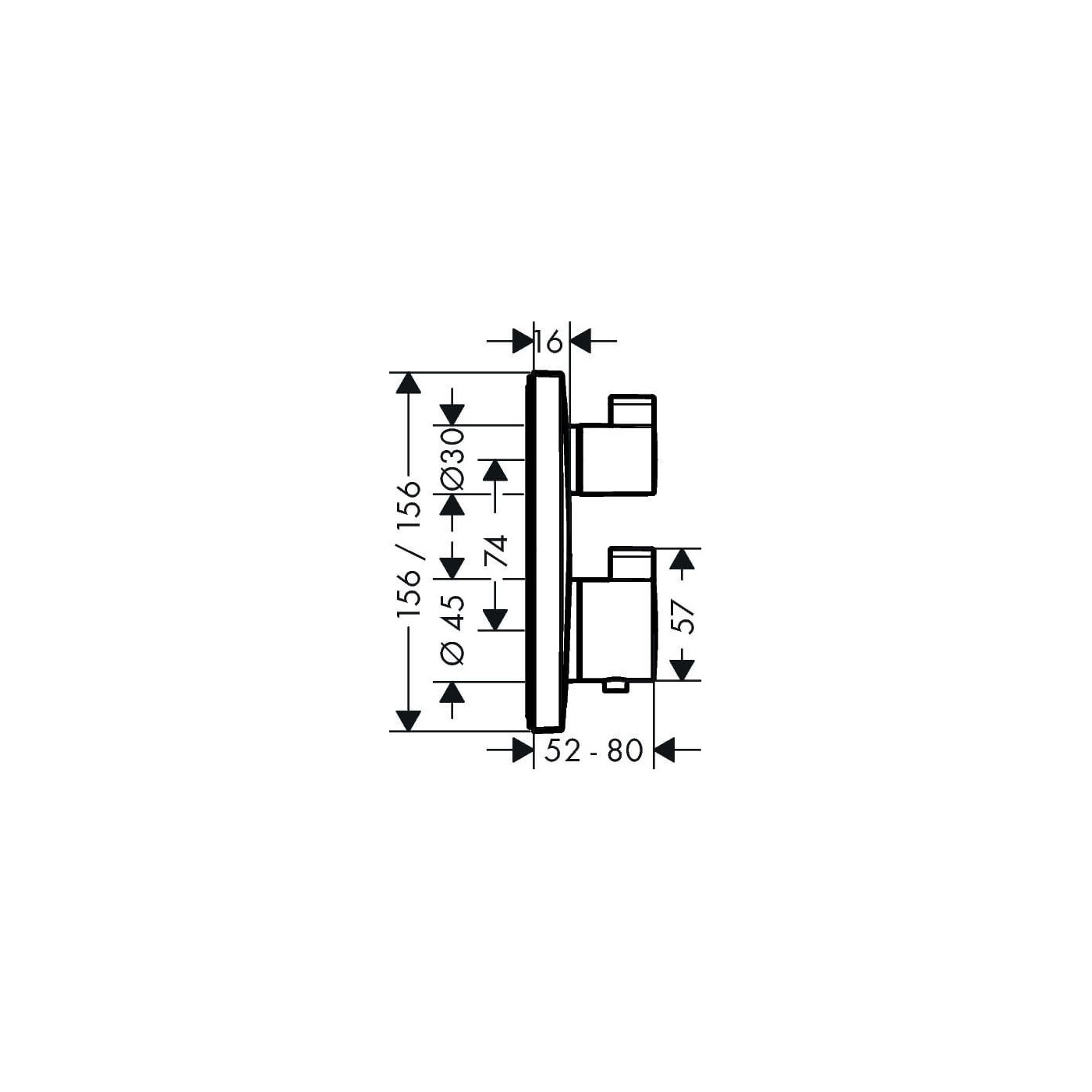 Bateria Termostatyczna Ecostat Square Chrom 15714000 Hansgrohe Bateria Termostatyczna Ecostat Square Chrom 15714000 Hansgrohe