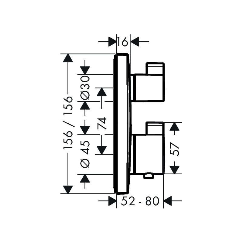 Bateria Termostatyczna Ecostat Square Chrom 15714000 Hansgrohe Bateria Termostatyczna Ecostat Square Chrom 15714000 Hansgrohe