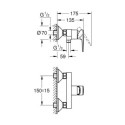 Bateria Prysznicowa Bauedge Chrom 23635001 Grohe Bateria Prysznicowa Bauedge Chrom 23635001 Grohe