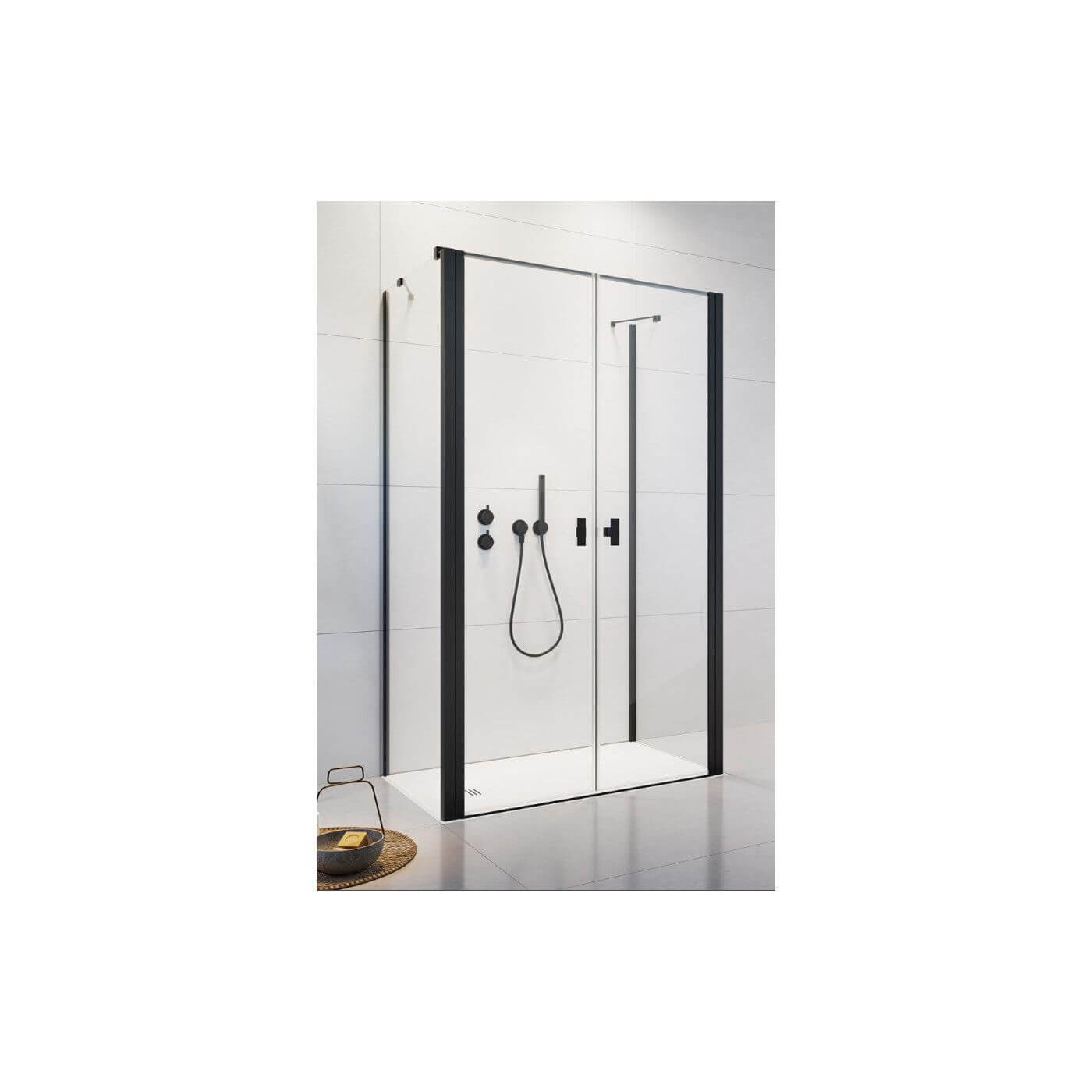 Drzwi Prysznicowe Nes DWD+2S Czarne 100 10035100-54-01 Radaway Drzwi Prysznicowe Nes DWD+2S Czarne 100 10035100-54-01 Radaway