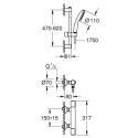 Bateria Prysznicowa Grohtherm 500 Chrom 34796001 Grohe Bateria Prysznicowa Grohtherm 500 Chrom 34796001 Grohe