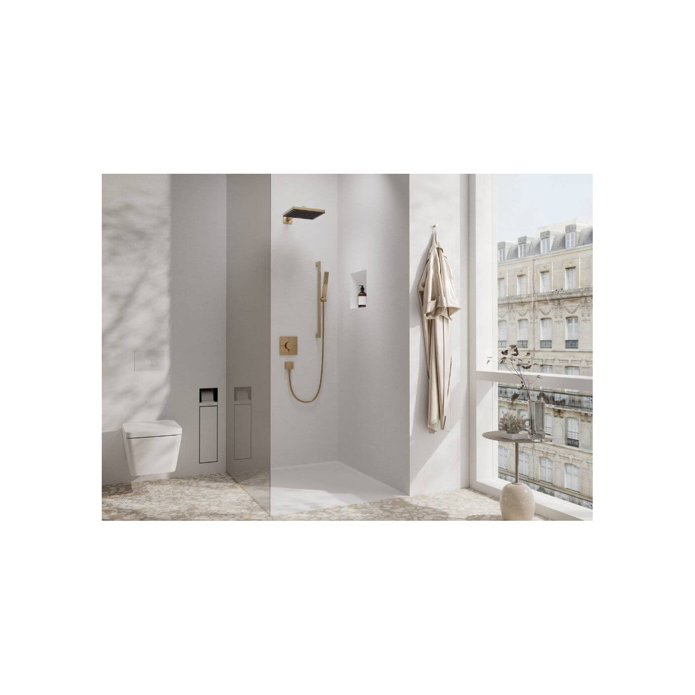 Bateria Prysznicowa Showerselect Comfort E Brąz Szczotkowany 15572140 Hansgrohe Bateria Prysznicowa Showerselect Comfort E Brąz Szczotkowany 15572140 Hansgrohe
