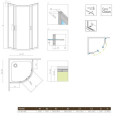 Kabina Symetryczna Premium Plus 1900 A 90x90 30403-01-01N Radaway Kabina Symetryczna Premium Plus 1900 A 90x90 30403-01-01N Radaway