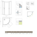 Kabina Asymetryczna Premium Plus 1900 E 100x80 30491-01-01N Radaway Kabina Asymetryczna Premium Plus 1900 E 100x80 30491-01-01N Radaway