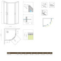 Kabina Symetryczna Premium Plus Szkło Brązowe 1900 A 80x80 30413-01-08N Radaway Kabina Symetryczna Premium Plus Szkło Brązowe 1900 A 80x80 30413-01-08N Radaway