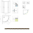 Kabina Symetryczna Premium Plus Szkło Brązowe 1900 A 90x90 30403-01-08N Radaway Kabina Symetryczna Premium Plus Szkło Brązowe 1900 A 90x90 30403-01-08N Radaway