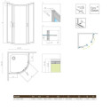 Kabina Symetryczna Premium Plus Szkło Grafitowe 1900 A 100x100 30423-01-05N Radaway Kabina Symetryczna Premium Plus Szkło Grafitowe 1900 A 100x100 30423-01-05N Radaway