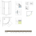 Kabina Asymetryczna Premium Plus Szkło Fabric 1900 E 100x80 30491-01-06N Radaway Kabina Asymetryczna Premium Plus Szkło Fabric 1900 E 100x80 30491-01-06N Radaway