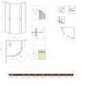 Kabina Symetryczna Premium Plus Szkło Brązowe 1700 A 90x90 30401-01-08N Radaway Kabina Symetryczna Premium Plus Szkło Brązowe 1700 A 90x90 30401-01-08N Radaway