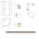 Kabina Asymetryczna Premium Plus Szkło Fabric 1700 E 120x90 30483-01-06N Radaway Kabina Asymetryczna Premium Plus Szkło Fabric 1700 E 120x90 30483-01-06N Radaway