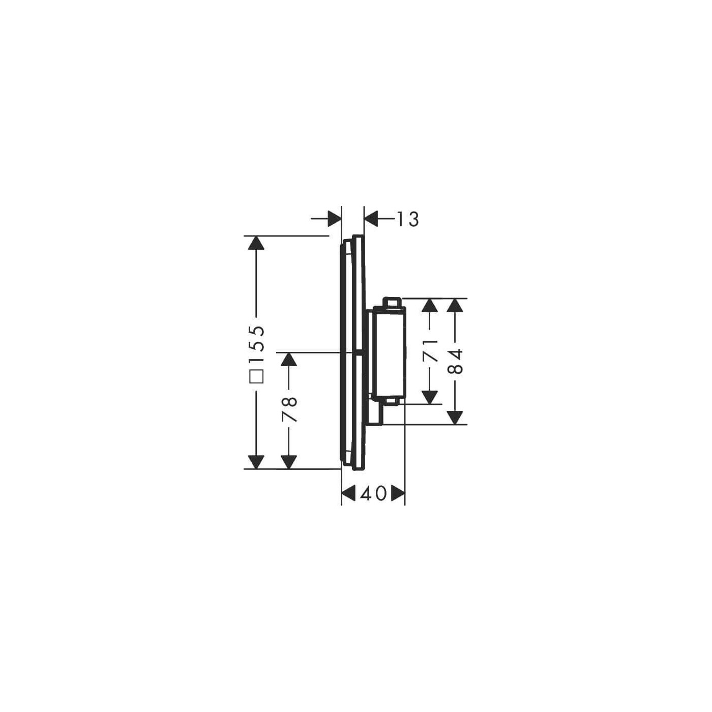 Bateria Prysznicowa Showerselect Comfort Q Chrom 15583000 Hansgrohe Bateria Prysznicowa Showerselect Comfort Q Chrom 15583000 Hansgrohe