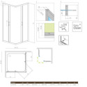 Kabina Premium Plus Szkło Brązowe C 90x90 30453-01-08N Radaway Kabina Premium Plus Szkło Brązowe C 90x90 30453-01-08N Radaway