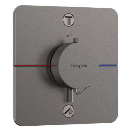 Bateria Prysznicowa Showerselect Comfort Q Czarny Chrom Szczotkowany 15583340 Hansgrohe