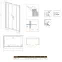Drzwi Prysznicowe Premium Plus Szkło Fabric DWD 160 33363-01-06N Radaway Drzwi Prysznicowe Premium Plus Szkło Fabric DWD 160 33363-01-06N Radaway