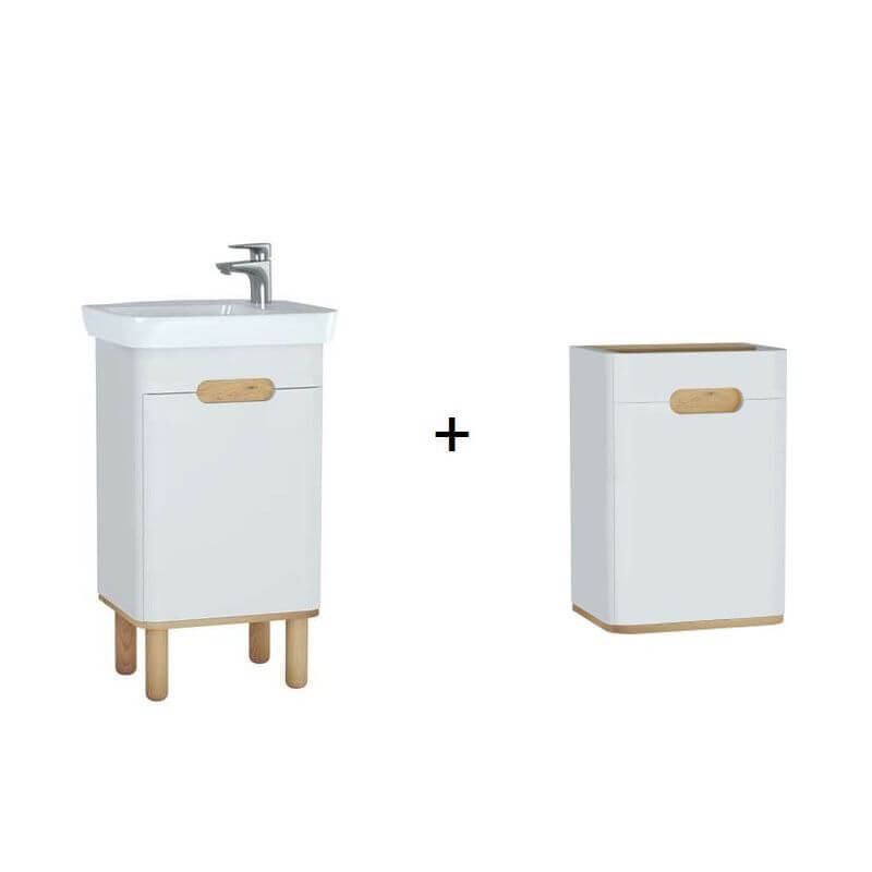 Zestaw Sento Szafka Z Umywalką 60778 + Szafka 60876 Biały Mat Vitra Zestaw Sento Szafka Z Umywalką 60778 + Szafka 60876 Biały Mat Vitra