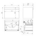 Szafka Moody 70 1S+1S Black Mat 167685 Elita Szafka Moody 70 1S+1S Black Mat 167685 Elita