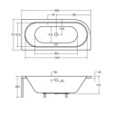 Wanna Przyścienna Avita Przyścienna Prawa 150X75 Cm WAA-150APS Besco Wanna Przyścienna Avita Przyścienna Prawa 150X75 Cm WAA-150APS Besco