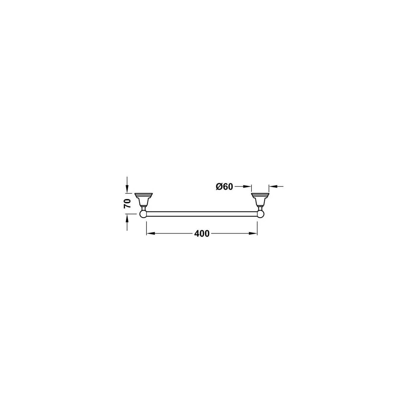 Wieszak Na Ręcznik Clasic 40 Cm 12423601Ac Tres Wieszak Na Ręcznik Clasic 40 Cm 12423601Ac Tres