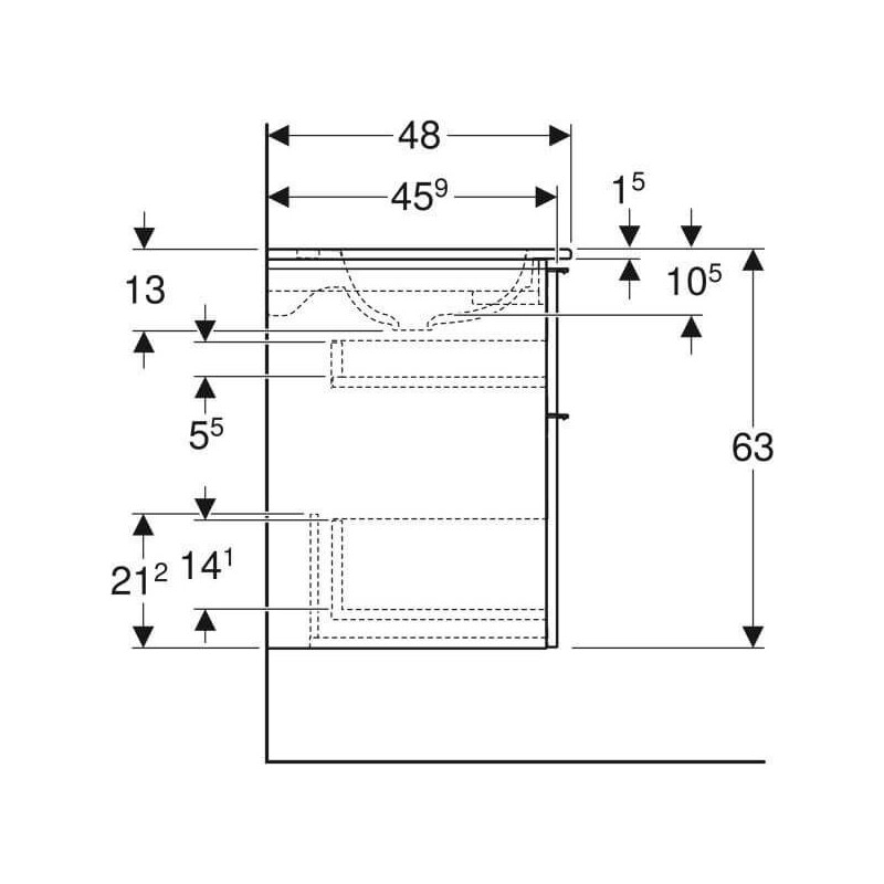 Zestaw Umywalka I Szafka Icon 502.331.01.1 Geberit Zestaw Umywalka I Szafka Icon 502.331.01.1 Geberit