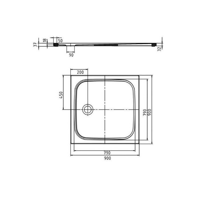 Brodzik Kwadratowy Cayonoplan 90x90 Obniżony Nośnik 361447980001 Kaldewei Brodzik Kwadratowy Cayonoplan 90x90 Obniżony Nośnik 361447980001 Kaldewei