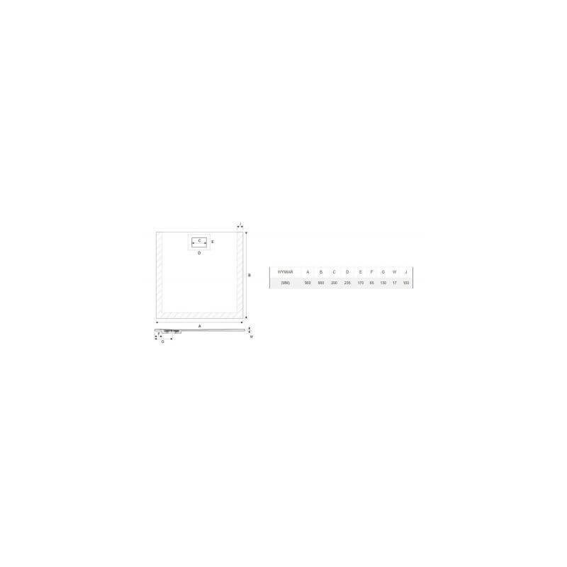 Brodzik Kwadratowy Lavano Czarny 90x90 BREX.1102.090.090.BLN Excellent Brodzik Kwadratowy Lavano Czarny 90x90 BREX.1102.090.090.BLN Excellent