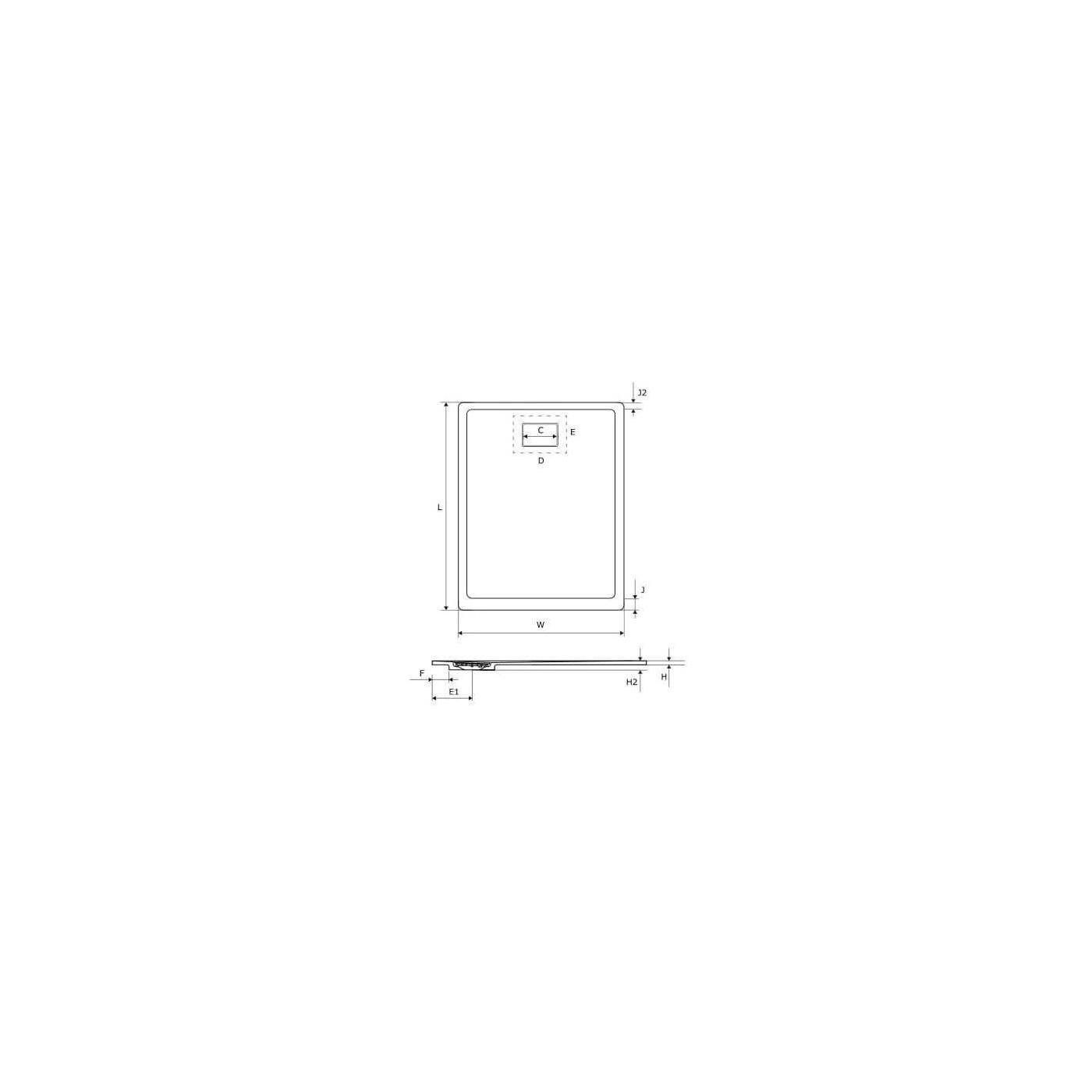 Brodzik Prostokątny Lavano Beton 100x80 BREX.1103.100.080.CON Excellent Brodzik Prostokątny Lavano Beton 100x80 BREX.1103.100.080.CON Excellent