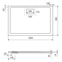 Brodzik Prostokątny Lavano Beton 120x90 BREX.1103.120.090.CON Excellent Brodzik Prostokątny Lavano Beton 120x90 BREX.1103.120.090.CON Excellent