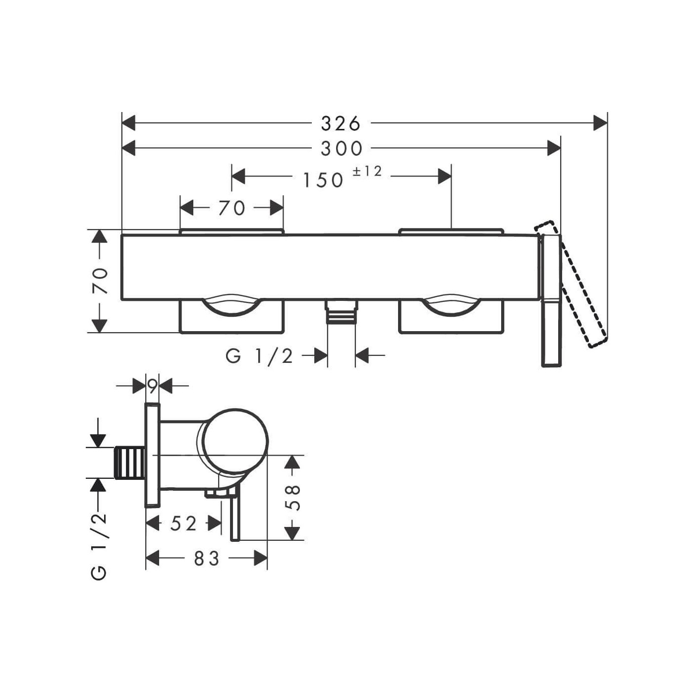 Bateria Prysznicowa Tecturis E Czarny Mat 73620670 Hansgrohe Bateria Prysznicowa Tecturis E Czarny Mat 73620670 Hansgrohe