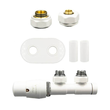 Zestaw Termostatyczny Zintegrowany Twins All In One Lewy Biały ATSGS0206CFK/L(PEX) Varioterm