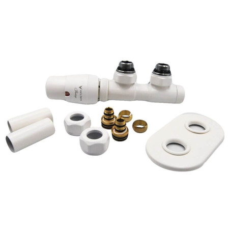 Zestaw Termostatyczny Zintegrowany Twins All In One Prawy Biały ATSGS0221CFK/P(PEX) Varioterm