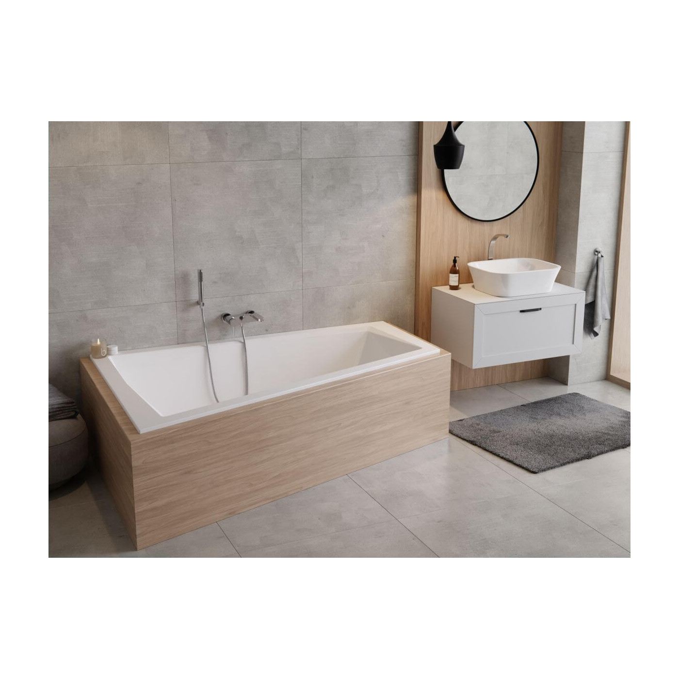 Wanna Do Zabudowy Alvi Duo BS-WAID-180-L 180x125 Emporia Wanna Do Zabudowy Alvi Duo BS-WAID-180-L 180x125 Emporia